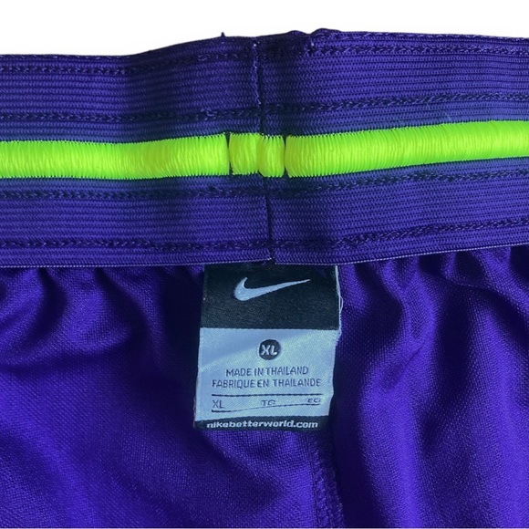 Nike Purple Swoosh Striped Athletic Workout Sports Shorts - Picture 7 of 16